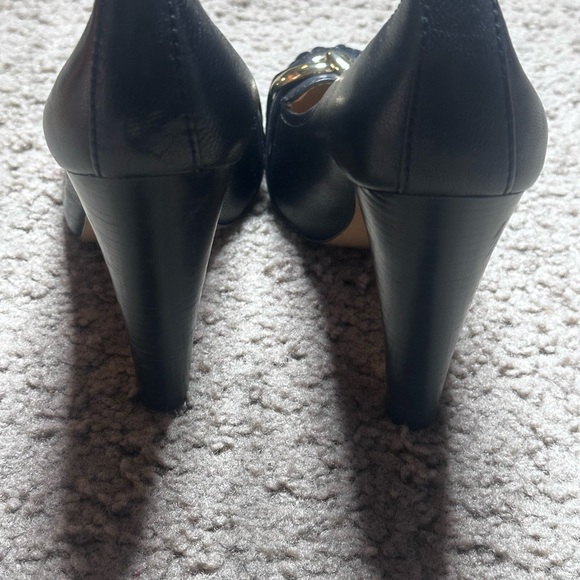 Nine West Black Loafers with Gold Accent - Picture 10 of 11